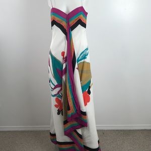 Club Monaco Silk Flowy Maxi Handkerchief Dress